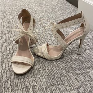 Pour La Victoire cream stiletto sandals 7